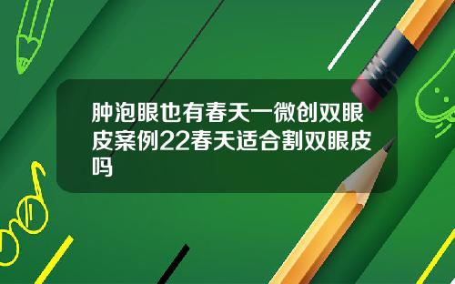 肿泡眼也有春天一微创双眼皮案例22春天适合割双眼皮吗