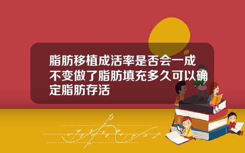 脂肪移植成活率是否会一成不变做了脂肪填充多久可以确定脂肪存活