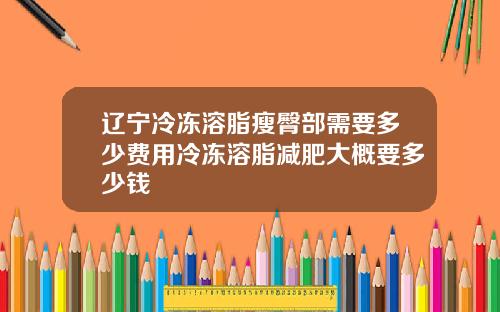 辽宁冷冻溶脂瘦臀部需要多少费用冷冻溶脂减肥大概要多少钱