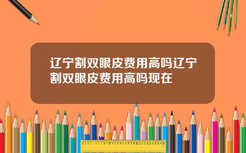 辽宁割双眼皮费用高吗辽宁割双眼皮费用高吗现在