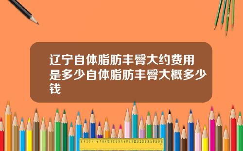 辽宁自体脂肪丰臀大约费用是多少自体脂肪丰臀大概多少钱