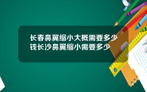 长春鼻翼缩小大概需要多少钱长沙鼻翼缩小需要多少