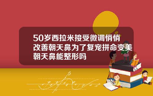 50岁西拉米接受微调悄悄改善朝天鼻为了复宠拼命变美朝天鼻能整形吗